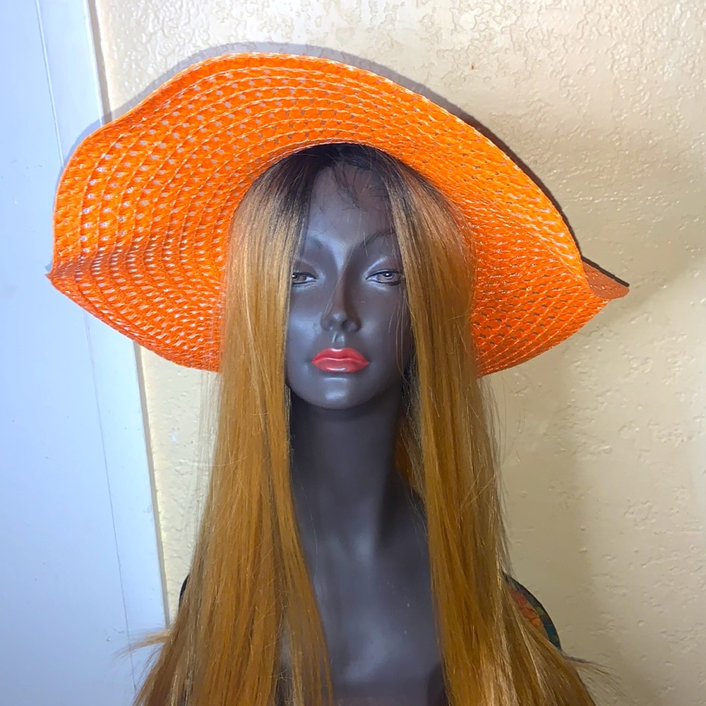 Wide Brim Straw Cap Beach Hats Floppy Straw hat - Picture 3 of 5